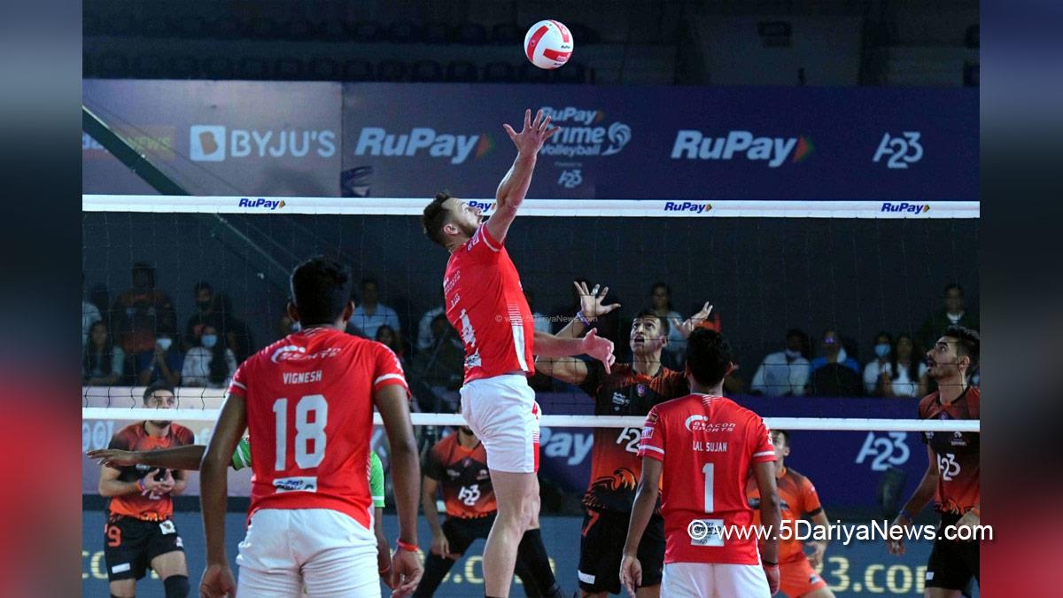 Sports News, Volleyball, Kolkata Thunderbolts, Hyderabad, Prime Volleyball League