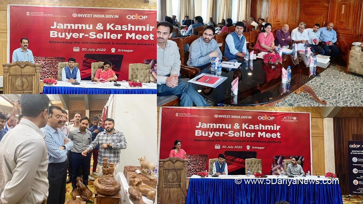 Jammu & Kashmir Trade Promotion Organization, JKTPO, Department for Promotion of Industry and Internal Trade, DPIIT, One District One Product, Vivek Bharadwaj, Kashmir, Jammu And Kashmir, Jammu & Kashmir