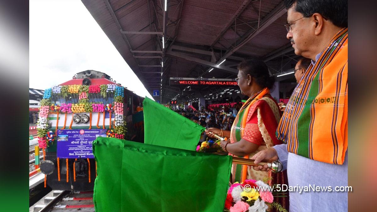 Droupadi Murmu, President of India, President, Indian President, Rashtrapati, Tripura, Bengal, Assam, Manipur, Jan Shatabdi Express, Northeast Frontier Railway, NFR