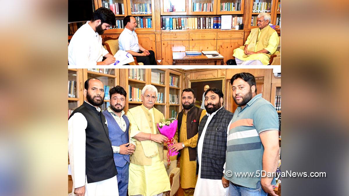 Manoj Sinha, Lieutenant Governor J&K, Raj Bhavan, Jammu, Srinagar, Kashmir, Jammu And Kashmir, Jammu & Kashmir, Nazir Ahmad Laway, former Member of Parliament, Sonaullah Khan, Choudhary Roshan Hussain, Manzoor Ahmad Khan, Ayaan Khan