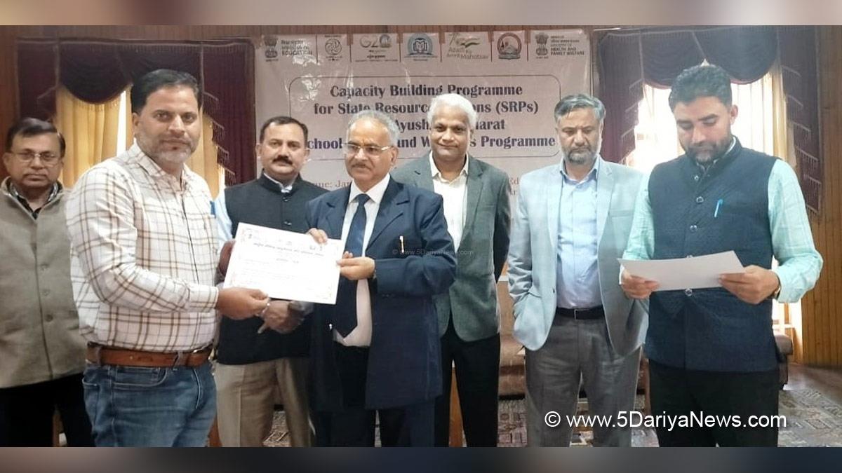 Jammu & Kashmir Board of School Education, JKBOSE, Srinagar, Kashmir, Jammu And Kashmir, Jammu & Kashmir, Dinesh Prasad Saklani, School Health and Wellness Programme, SHWP