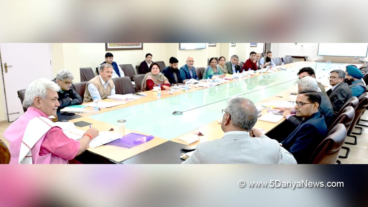 Manoj Sinha, Lieutenant Governor J&K, Raj Bhavan, Jammu, Srinagar, Kashmir, Jammu And Kashmir, Jammu & Kashmir, Atal Dulloo,Santosh D Vaidya,Mandeep Kumar Bhandari, Vijay Bidhuri, Babila Rakwal