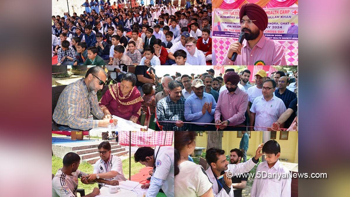 Harvinder Singh, Doda, Deputy Commissioner Doda, Kashmir, Jammu And Kashmir, Jammu & Kashmir, District Administration Doda, World Red Cross, World Red Cross and Red Crescent Day, Red Cross Day, World Red Cross Day 2024, Blood Camp, Blood Donation Camp