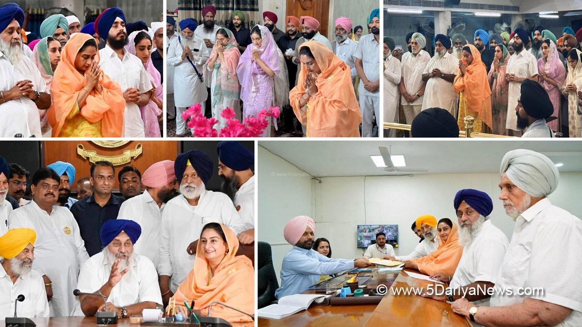 Harsimrat Kaur Badal, Sukhbir Singh Badal, Shiromani Akali Dal, SAD, Akali Dal 