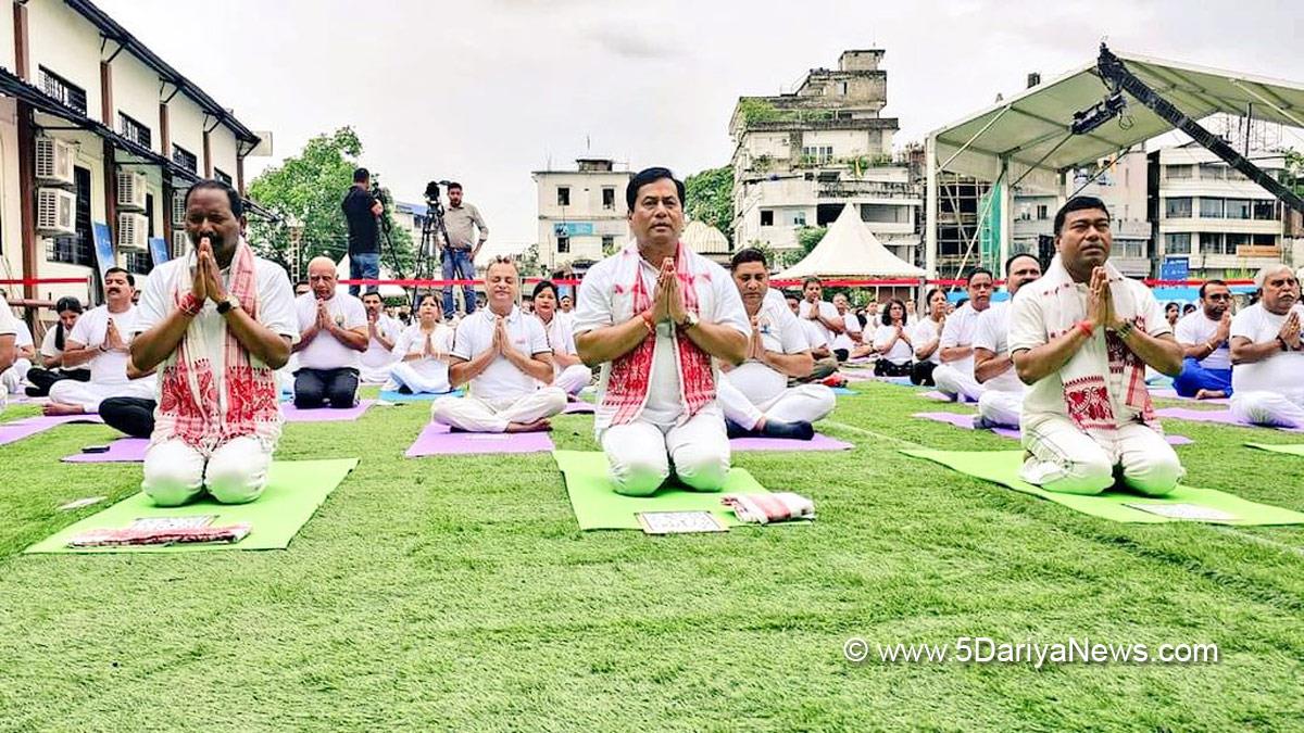 Sarbananda Sonowal, Bharatiya Janata Party, BJP, 10th International Yoga Day, International Yoga Day, Yoga Day