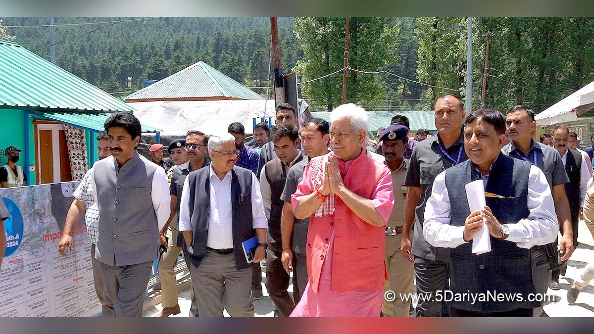 Manoj Sinha, Lieutenant Governor J&K, Raj Bhavan, Jammu, Srinagar, Kashmir, Jammu And Kashmir, Jammu & Kashmir, Shri Amarnath Ji Yatra, Shri Amarnathji Yatra 2024, Amarnathji Yatra, Amarnathji Yatra 2024, Shri Amarnath Ji Pilgrimage, Shri Amarnathji Shrine Board, SASB, SANJY-2024