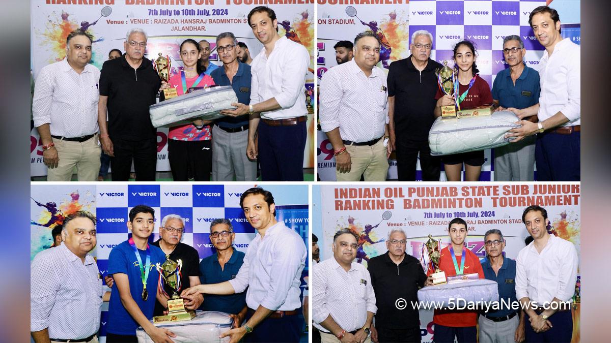 Sports News, Indian Oil Punjab State Sub-Junior Badminton Ranking Tournament, Raizada Hansraj Badminton Stadium, Rakesh Khanna,Anupam Kumaria, Jalandhar