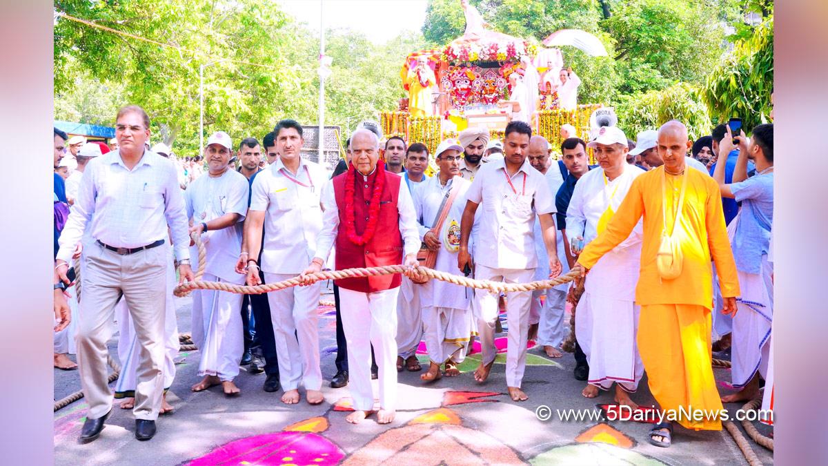 Banwari Lal Purohit, Banwarilal Purohit, Governor of Punjab, Punjab Governor, Punjab Raj Bhavan, ISKCON Chandigarh, International Society for Krishna Consciousness, Lord Jagannath Rath Yatra,Lord Jagannath Rath Yatra in Chandigarh