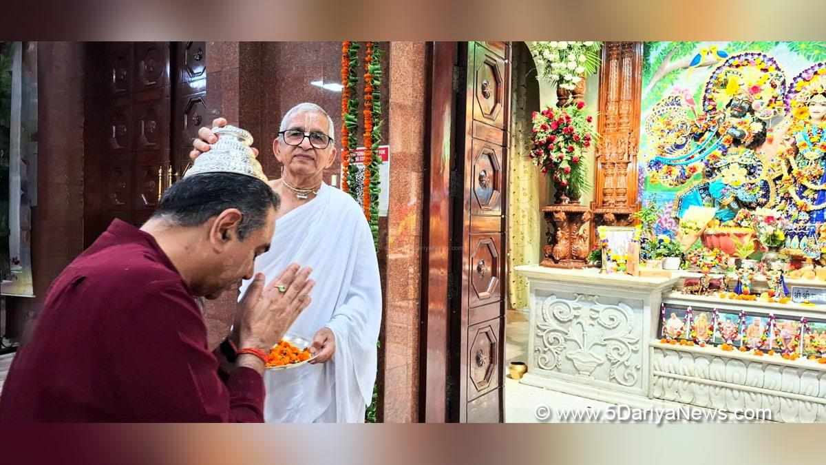 Sanjay Tandon, BJP Chandigarh, Bharatiya Janata Party, BJP, ISKCON Chandigarh, International Society for Krishna Consciousness, Lord Jagannath Rath Yatra,Lord Jagannath Rath Yatra in Chandigarh