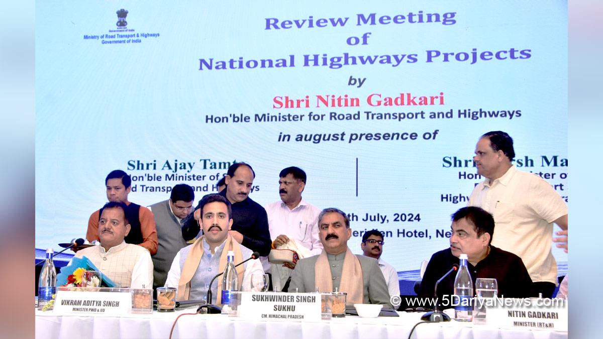 Nitin Gadkari, Nitin Jairam Gadkari, BJP, Bharatiya Janata Party, Union Minister of Road Transport & Highways, Sukhvinder Singh Sukhu, Himachal Pradesh, Himachal, Congress, Indian National Congress, Himachal Congress, Shimla, Chief Minister of Himachal Pradesh, Vikramaditya Singh, Sundar Singh Thakur