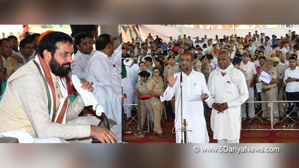 Nayab Singh Saini, Haryana, Bharatiya Janata Party, BJP, Haryana Chief Minister, Chief Minister of Haryana, BJP Haryana, Naraingarh, Naraingarh Grain Market, Jansamvad Programme 