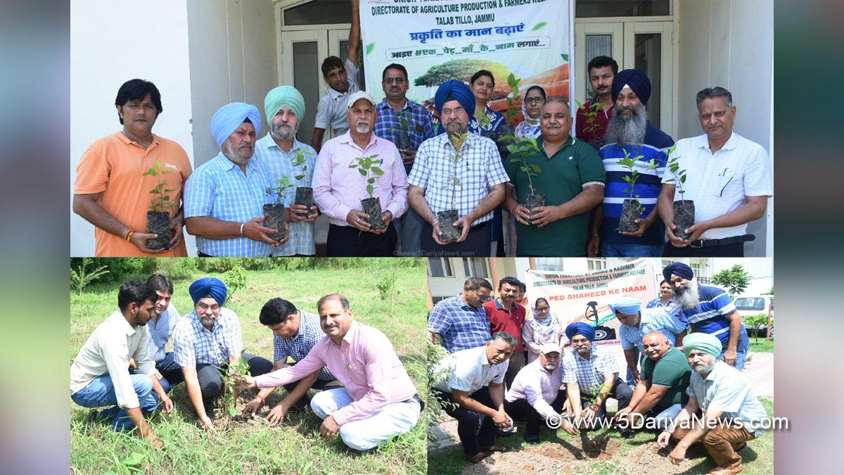  Arvinder Singh Reen, Directorate of Agriculture Jammu, Jammu, Jammu And Kashmir, Jammu & Kashmir, Tree Plantation, Forest Plantation, Plantation forestry, Tree Planting, Tree Plantation Drive, Plants Sapling, Tree Plantation Drive 2024, Swachhata Pakhwada 2024