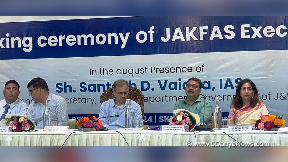 Santosh D. Vaidya, Kashmir, Jammu And Kashmir, Jammu & Kashmir, JAKFAS, Principal Secretary Finance