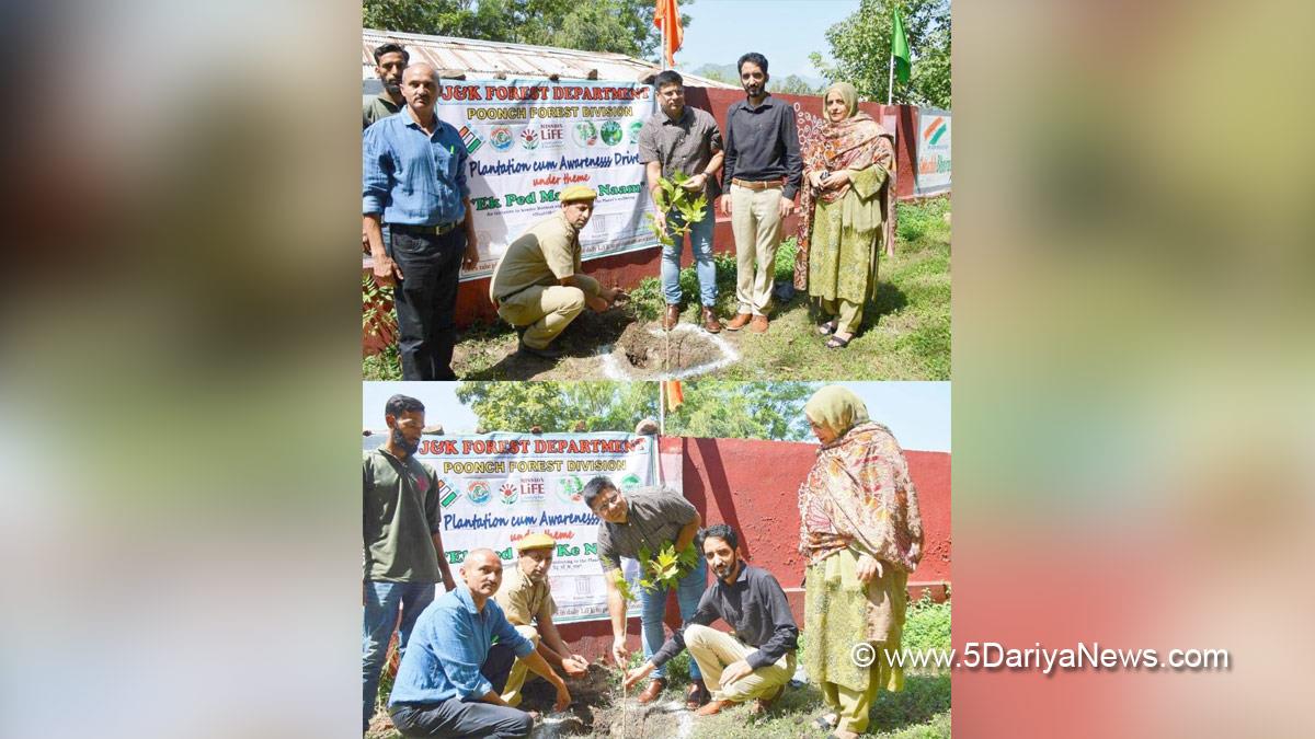 Vikas Kundal,District Election Officer Poonch, Poonch, Kashmir, Jammu And Kashmir, Jammu & Kashmir, District Administration Poonch, Tree Plantation, Forest Plantation, Plantation forestry, Tree Planting, Tree Plantation Drive, Plants Sapling, Tree Plantation Drive 2024