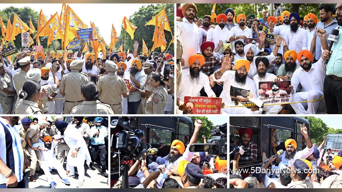 Sarabjit Singh Jhinjher, Shiromani Akali Dal, SAD, Akali Dal, Protest, Agitation, Demonstration