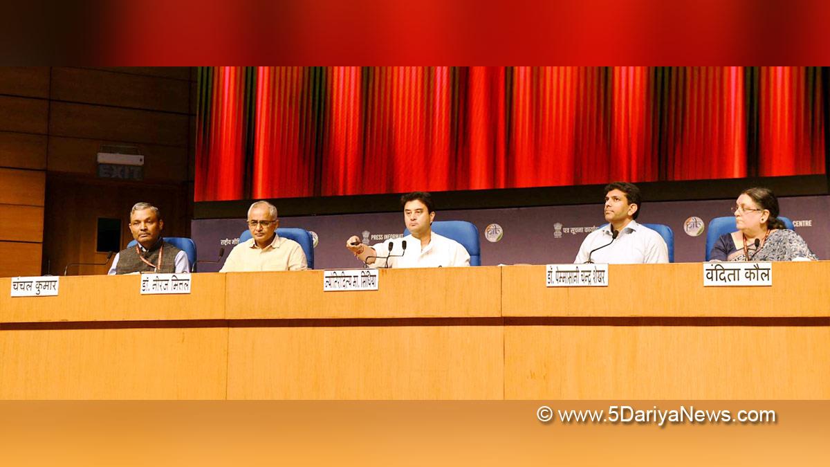 Jyotiraditya Scindia, Jyotiraditya Madhavrao Scindia, BJP, Bharatiya Janata Party, Dr. Chandra Shekhar Pemmasani, Dr. Pemmasani Chandra Sekhar, Chandra S. Pemmasani