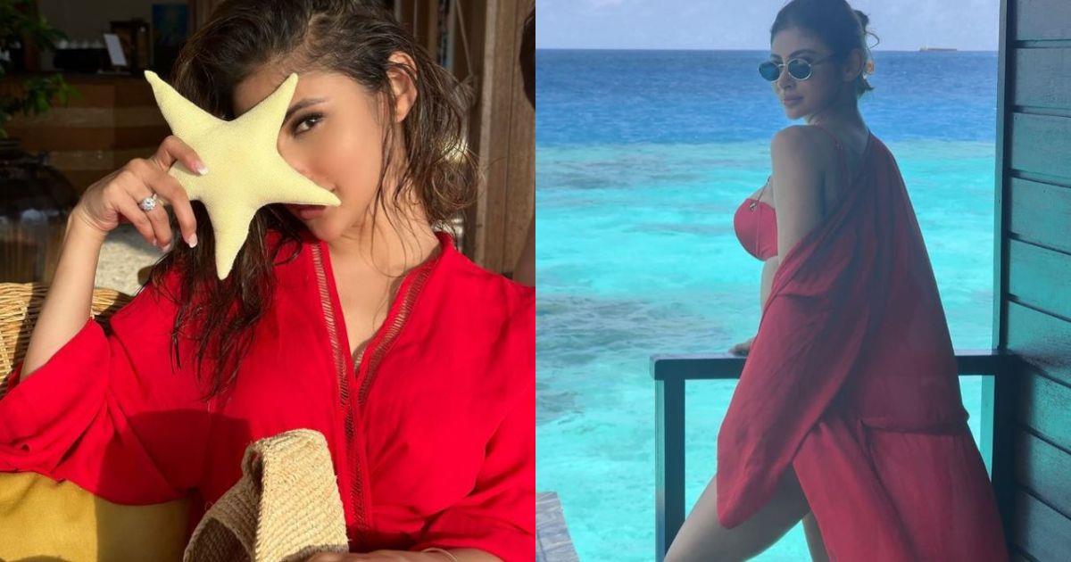 From TV Star to Bollywood Sensation: Mouni Roy Celebrates Birthday in Style with Red Bikini in the Maldives!