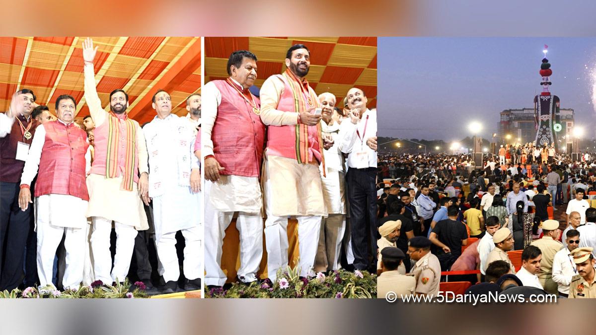 Nayab Singh Saini, Haryana, Bharatiya Janata Party, BJP, Haryana Chief Minister, Chief Minister of Haryana, BJP Haryana, Mohan Lal Badoli, Gian Chand Gupta, Panchkula, Dussehra, Dussehra festival