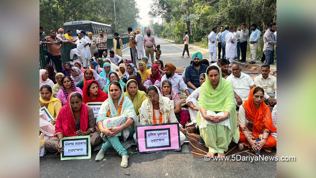 Protest, Jai Inder Kaur, Bharatiya Janata Party, BJP, BJP Punjab, Patiala, Parneet Kaur