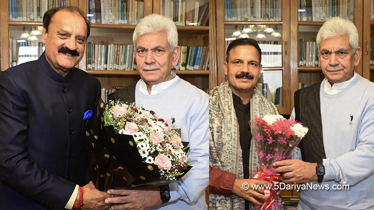 Manoj Sinha, Lieutenant Governor J&K, Raj Bhavan, Jammu, Srinagar, Kashmir, Jammu And Kashmir, Jammu & Kashmir, Surjeet Singh Slathia, Surjit Singh Slathia, Bharatiya Janata Party, BJP