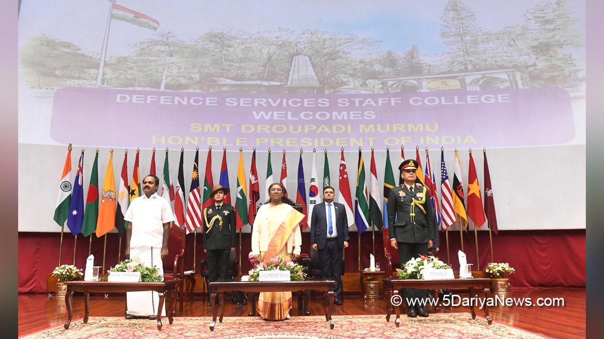 Droupadi Murmu, President of India, President, Indian President, Rashtrapati, Wellington, Defence Services Staff College, Tamil Nadu