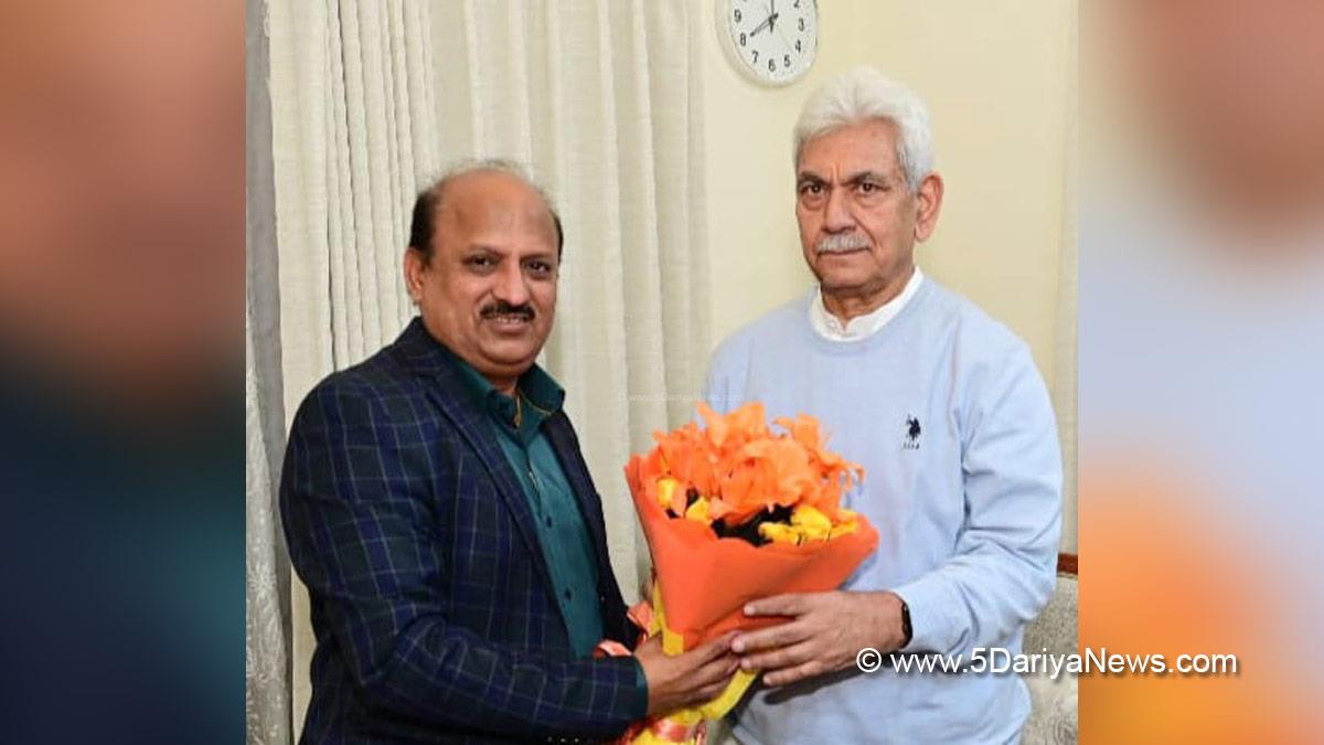 Manoj Sinha, Lieutenant Governor J&K, Raj Bhavan, Jammu, Srinagar, Kashmir, Jammu And Kashmir, Jammu & Kashmir, Devinder Kumar Manyal