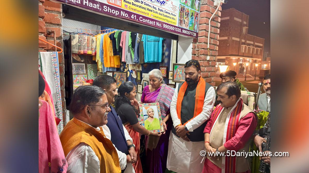 Nirmala Sitharaman, Union Minister for Finance & Corporate Affairs, BJP, Bharatiya Janata Party, Madhubani, Bihar, Samrat Choudhary, Deputy Chief Minister Of Bihar