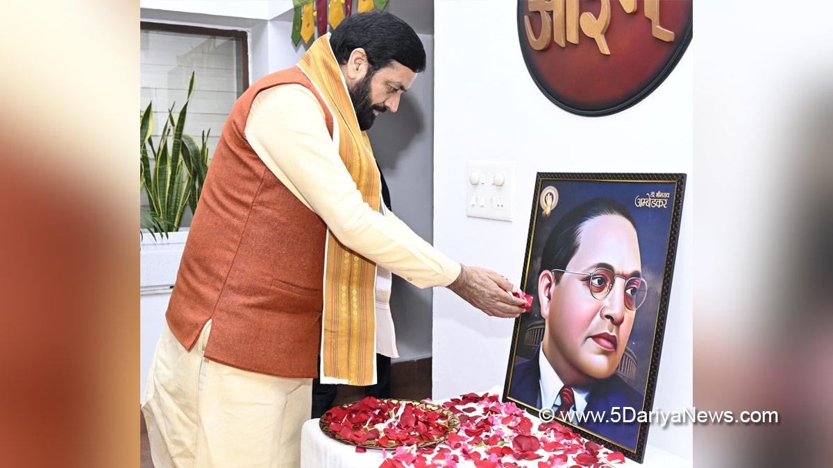 Nayab Singh Saini, Haryana, Bharatiya Janata Party, BJP, Haryana Chief Minister, Chief Minister of Haryana, BJP Haryana, Dr. B.R. Ambedkar, Mahaparinirvan Diwas, Baba Saheb Bhimrao Ambedkar