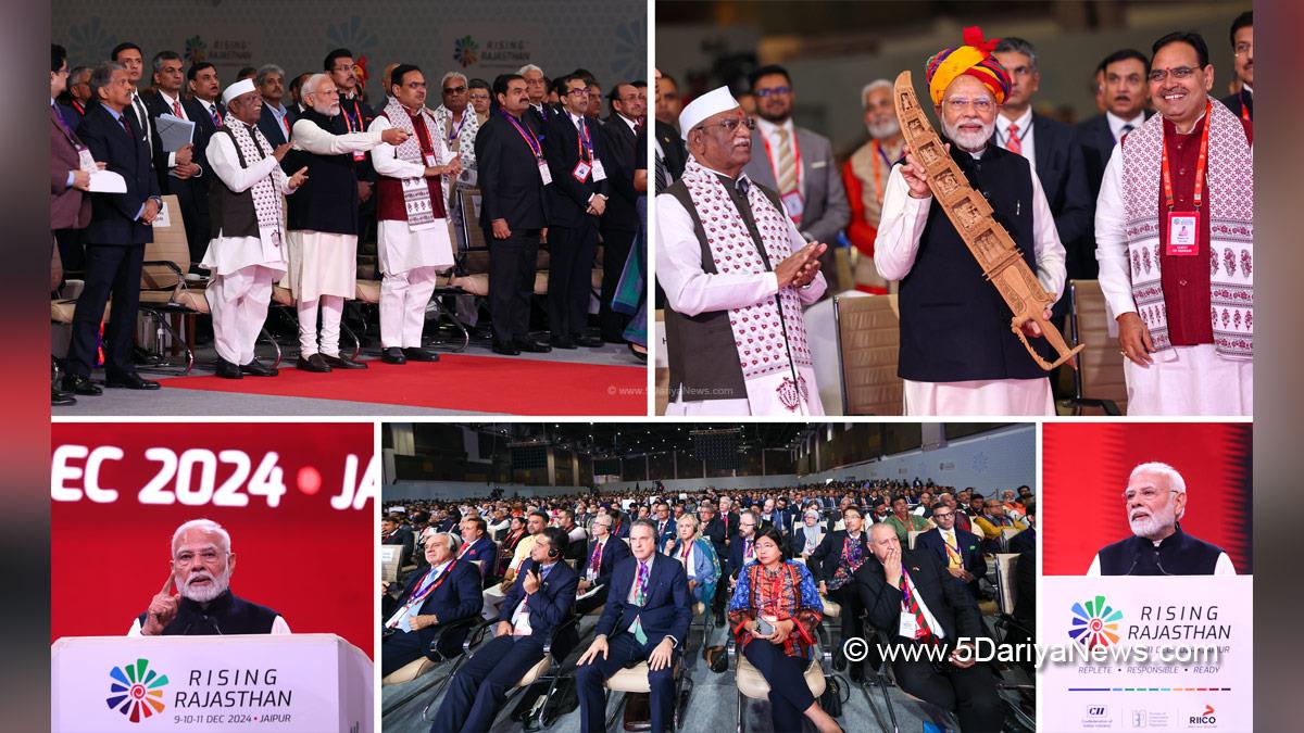 Narendra Modi, Modi, BJP, Bharatiya Janata Party, Prime Minister of India, Prime Minister, Narendra Damodardas Modi, Rising Rajasthan Global Investment Summit, Jaipur, Rajasthan