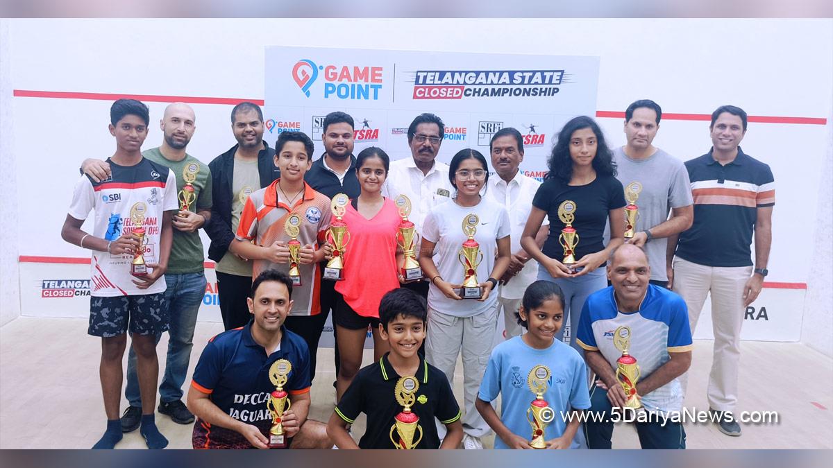 Sports News, Gamepoint Telangana State Squash Championship,Gamepoint Telangana State Squash Championship 2024, Aryaa Dwivedi, Karan Vashisht, Gamepoint Hitec Arena, Hyderabad