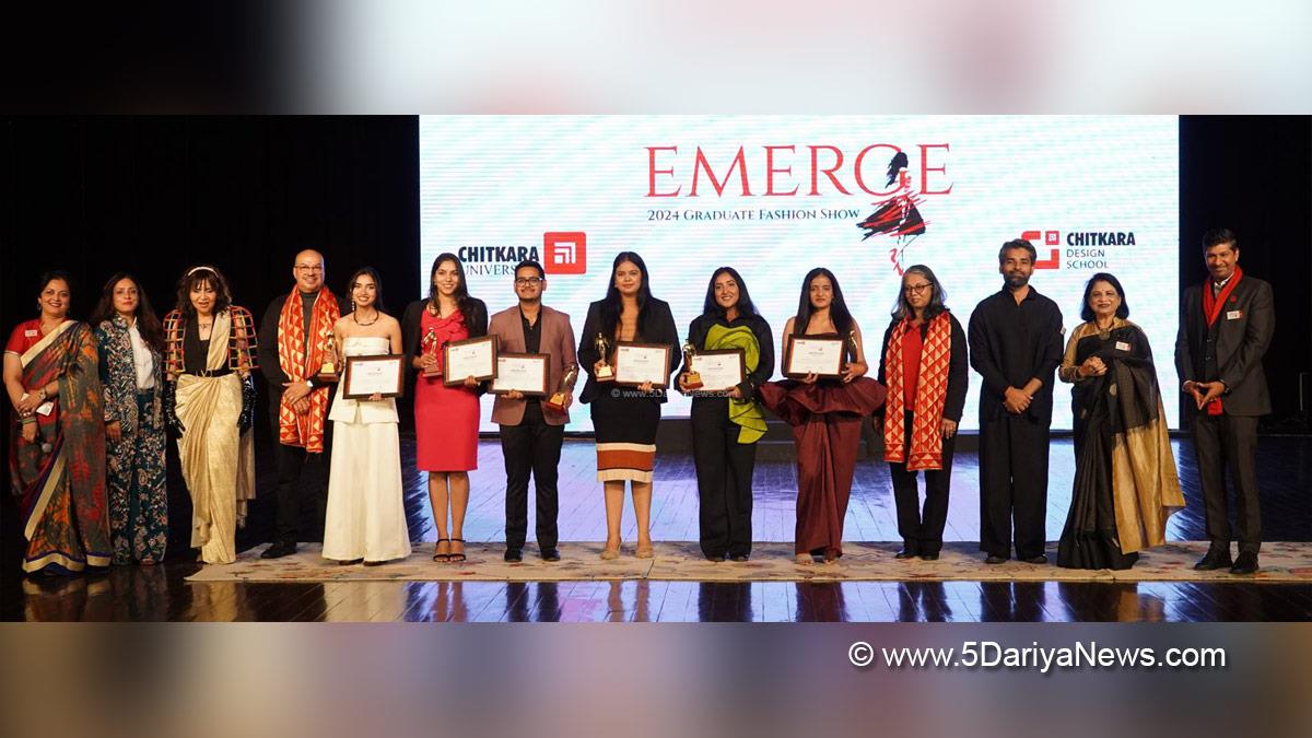 Chitkara University, Banur, Rajpura, Dr. Ashok K Chitkara,Chitkara Business School, Dr. Madhu Chitkara, EMERGE Graduate Fashion Show 2024