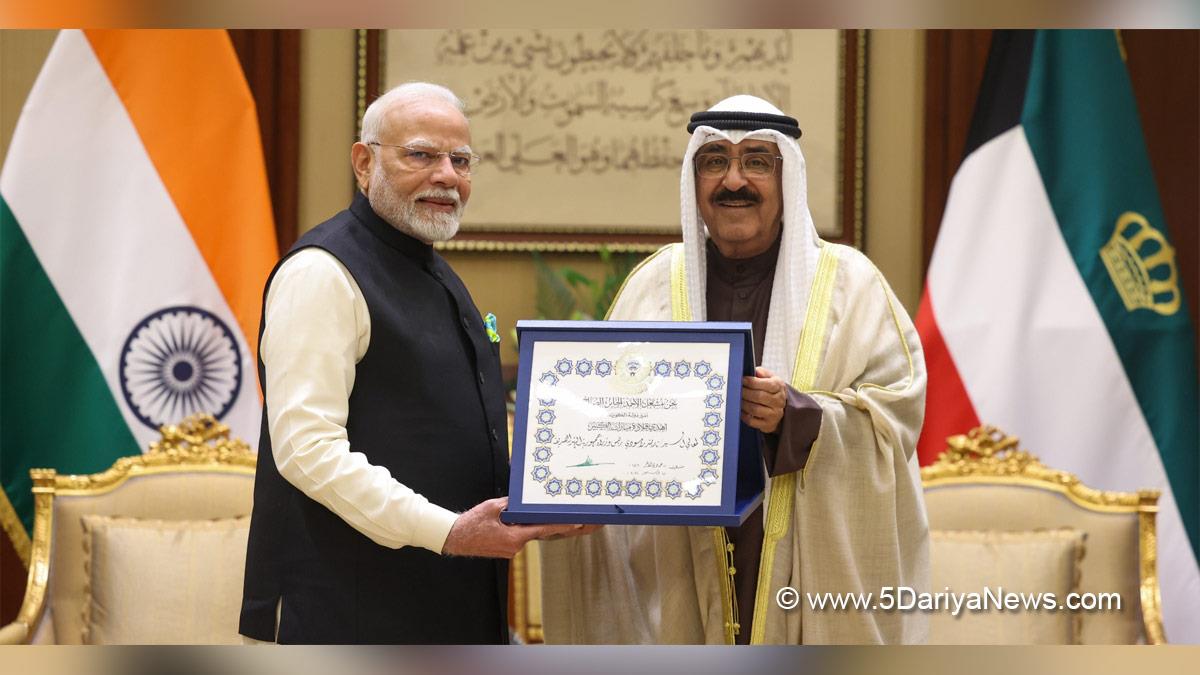 Narendra Modi, Modi, BJP, Bharatiya Janata Party, Prime Minister of India, Prime Minister, Narendra Damodardas Modi, Sheikh Meshal Al-Ahmad Al-Jaber Al-Sabah, Amir of Kuwait