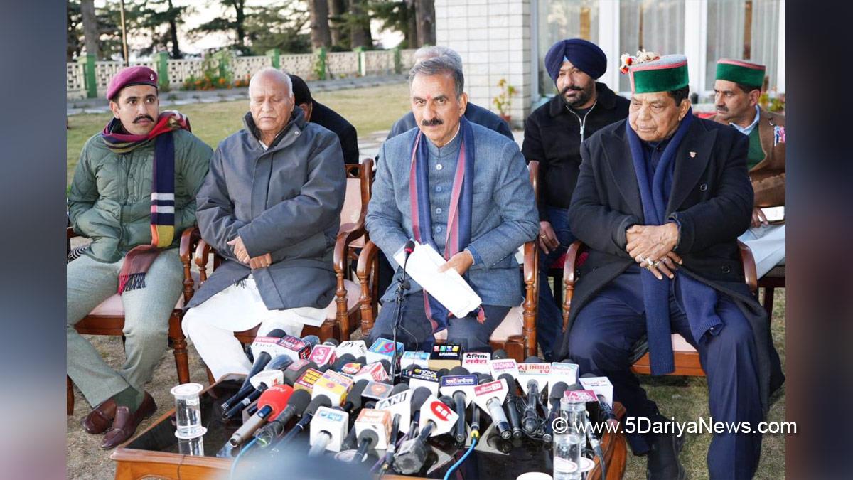 Sukhvinder Singh Sukhu,Himachal Pradesh,Himachal,Congress,Indian National Congress,Himachal Congress,Shimla,Chief Minister of Himachal Pradesh,Dr Dhani Ram Shandil,Chander Kumar, Vikramaditya Singh