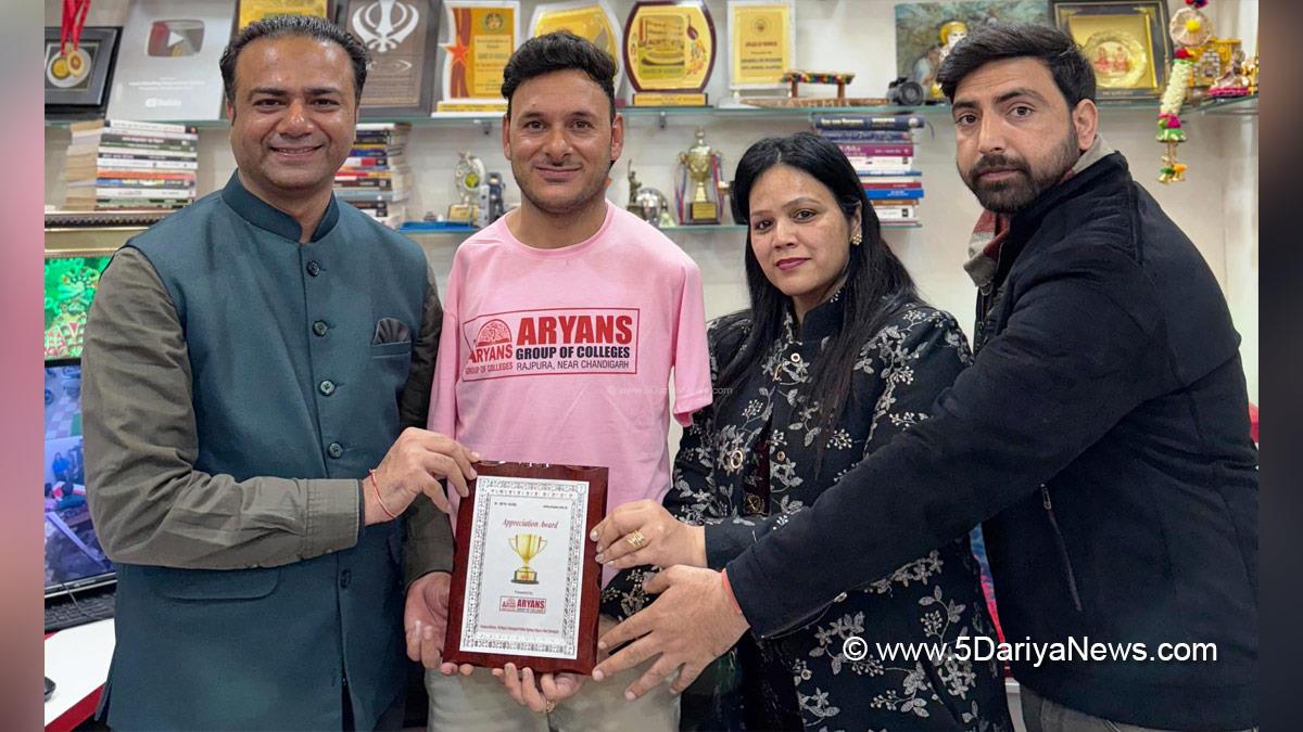 Aryans Group of Colleges , Aryan College, Rajpura, Aryans Group of Colleges Rajpura, Dr. Parveen Kataria, Dr. Anshu Kataria, Para Cricketer & Brand Ambassador, Amir Hussain Lone, Manzil Institute & Chaudhary Computers, Rajpura