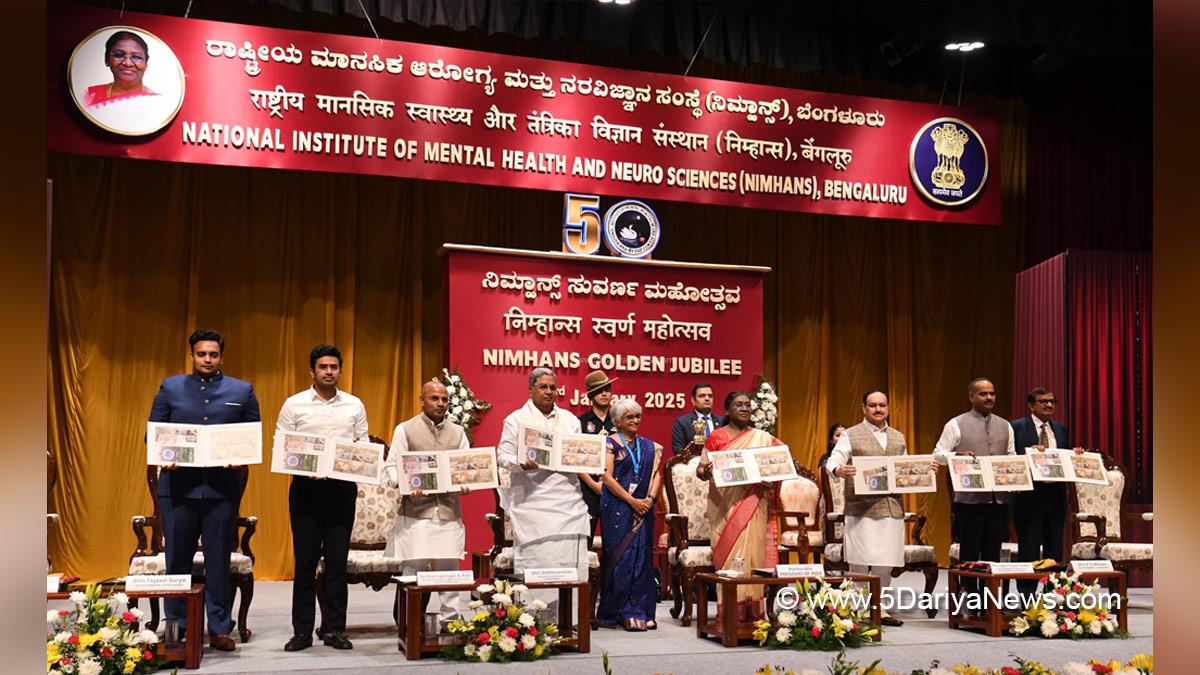 Droupadi Murmu, President of India, President, Indian President, Rashtrapati, National Institute of Mental Health and Neuro Sciences, NIMHANS, Jagat Prakash Nadda, JP Nadda