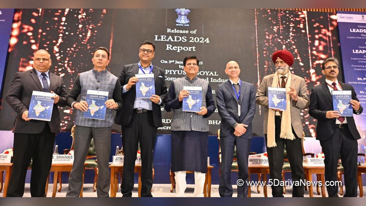 Piyush Goyal, Commerce and Industry Minister, BJP, Bharatiya Janata Party, Jitin Prasada, Logistics Excellence Advancement and Performance Shield, LEAPS, Logistics Ease Across Different States, LEADS