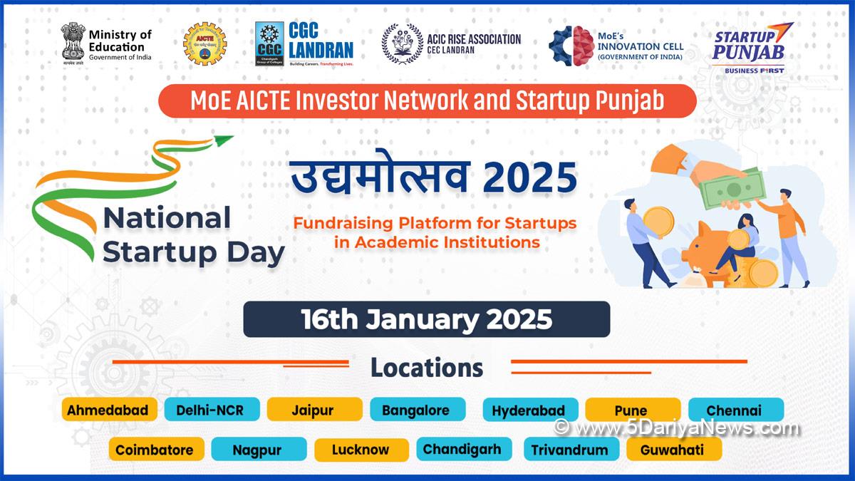 CGC Landran, Landran, Chandigarh Group Of Colleges, Satnam Singh Sandhu, Rashpal Singh Dhaliwal, Chandigarh Engineering College, CEC, Udyamotsav 2025, National Startup Day