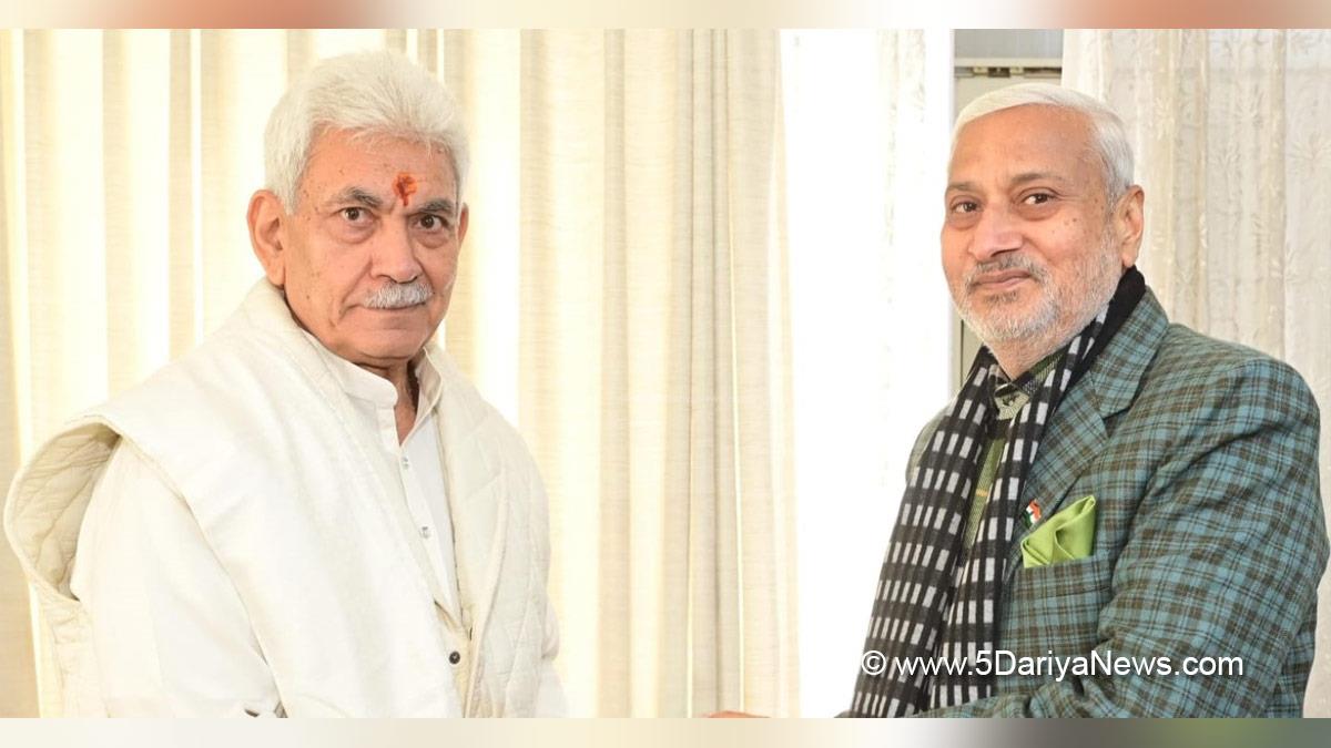 Manoj Sinha, Lieutenant Governor J&K, Raj Bhavan, Jammu, Srinagar, Kashmir, Jammu And Kashmir, Jammu & Kashmir, Sham Lal Sharma