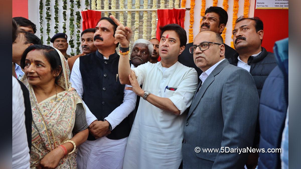 Jyotiraditya Scindia, Jyotiraditya Madhavrao Scindia, BJP, Bharatiya Janata Party, Guna Head Post Office, Passport Seva Kendra, Madhya Pradesh, Govind Singh Rajput