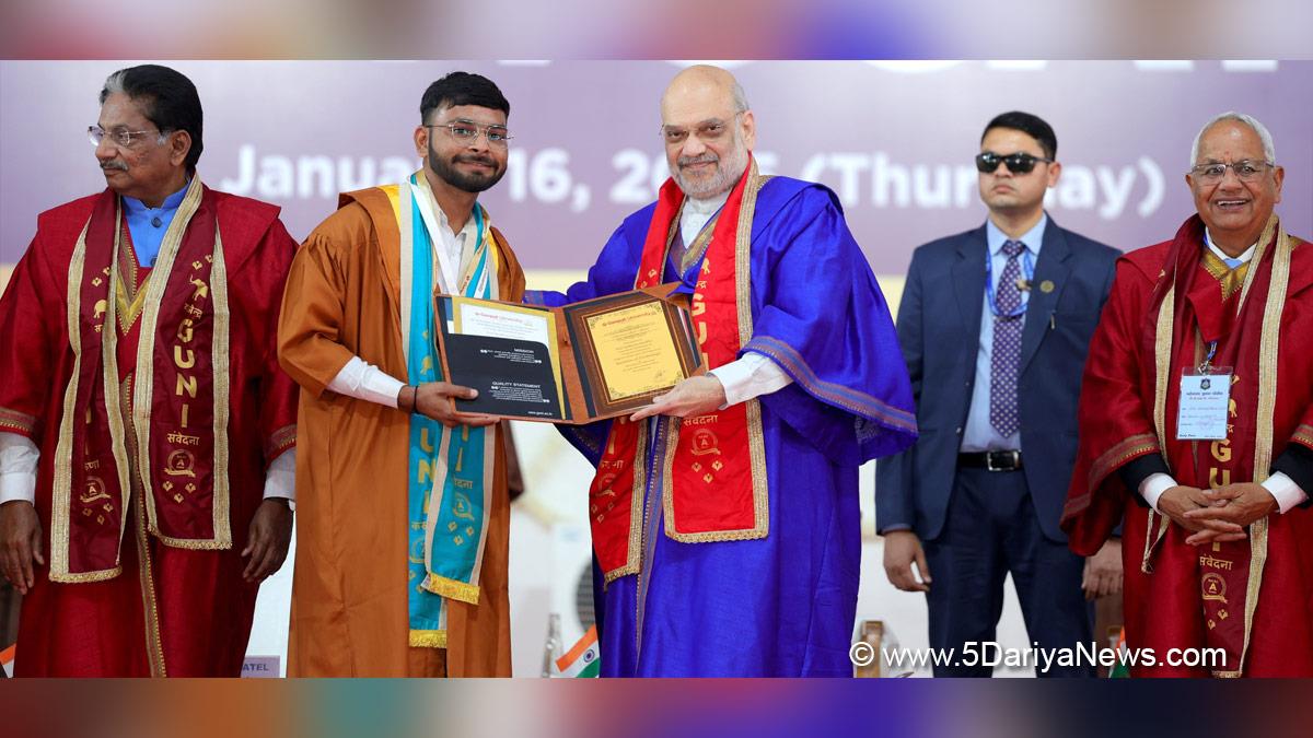 Amit Shah, Union Home Minister, BJP, Bharatiya Janata Party, Ganpat Patel, Rushikesh Patel, Mehsana, Gujarat, Ganpat University