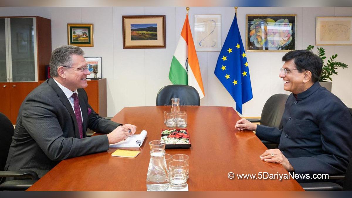 Piyush Goyal, Commerce and Industry Minister, BJP, Bharatiya Janata Party, Brussels, Maroš Šefčovič