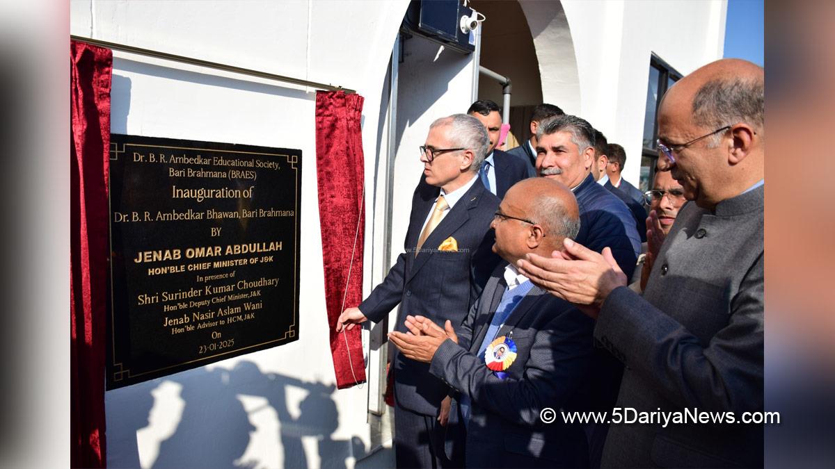 Omar Abdullah, Chief Minister of J&K, Jammu and Kashmir National Conference, National Conference, Srinagar, Kashmir, Jammu And Kashmir, Jammu & Kashmir, Dr B R Ambedkar, Dr B R Ambedkar Bhawan, Sheikh Mohammad Abdullah, Rajesh Sharma, Rajesh Kumar Sharma, Samba, Deputy Commissioner Samba