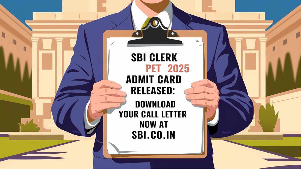 SBI Clerk PET Admit Card 2025