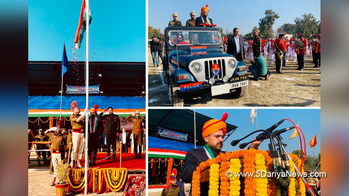 Satish Sharma, Srinagar, Jammu and Kashmir National Conference, National Conference, Kashmir, Jammu And Kashmir, Jammu & Kashmir, Kathua, 76th Republic Day, Republic Day of India, Republic Day 2025, Republic Day Parade 2025, National flag