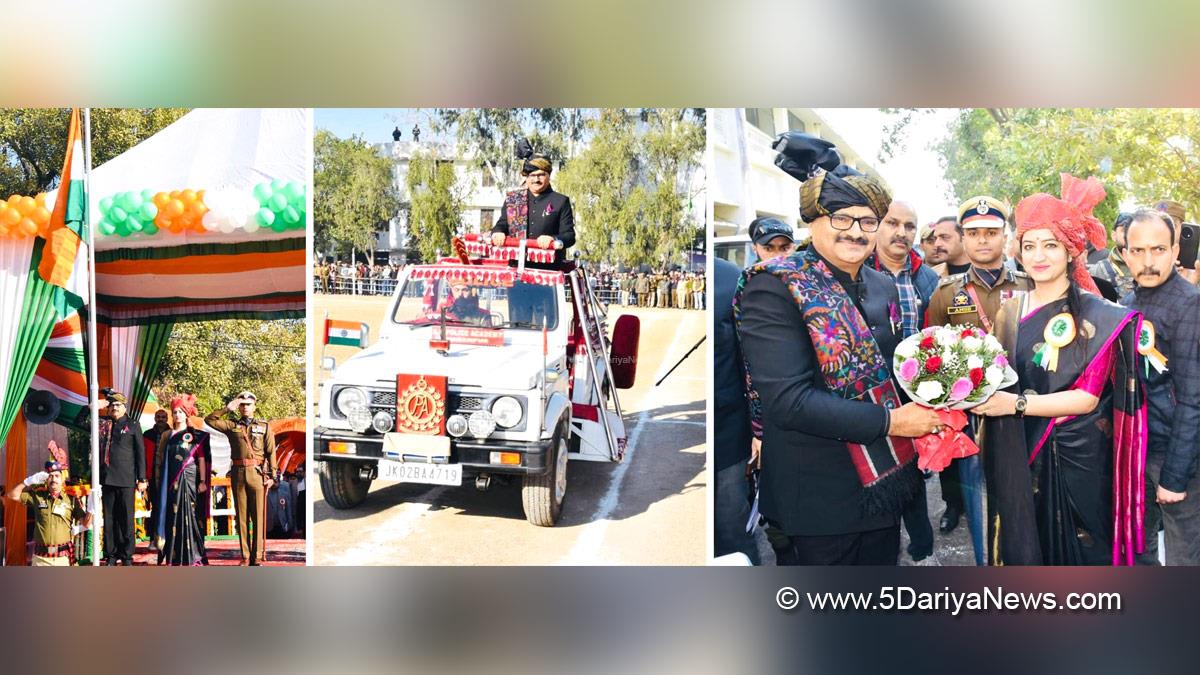 Javed Ahmed Rana, Javed Rana, Jammu and Kashmir National Conference, National Conference, Kashmir, Jammu And Kashmir, Jammu & Kashmir, Saloni Rai, Udhampur, DDC Udhampur, District Development Commissioner Udhampur, National Flag, 76th Republic Day, Republic Day of India, Republic Day 2025, Republic Day Parade 2025