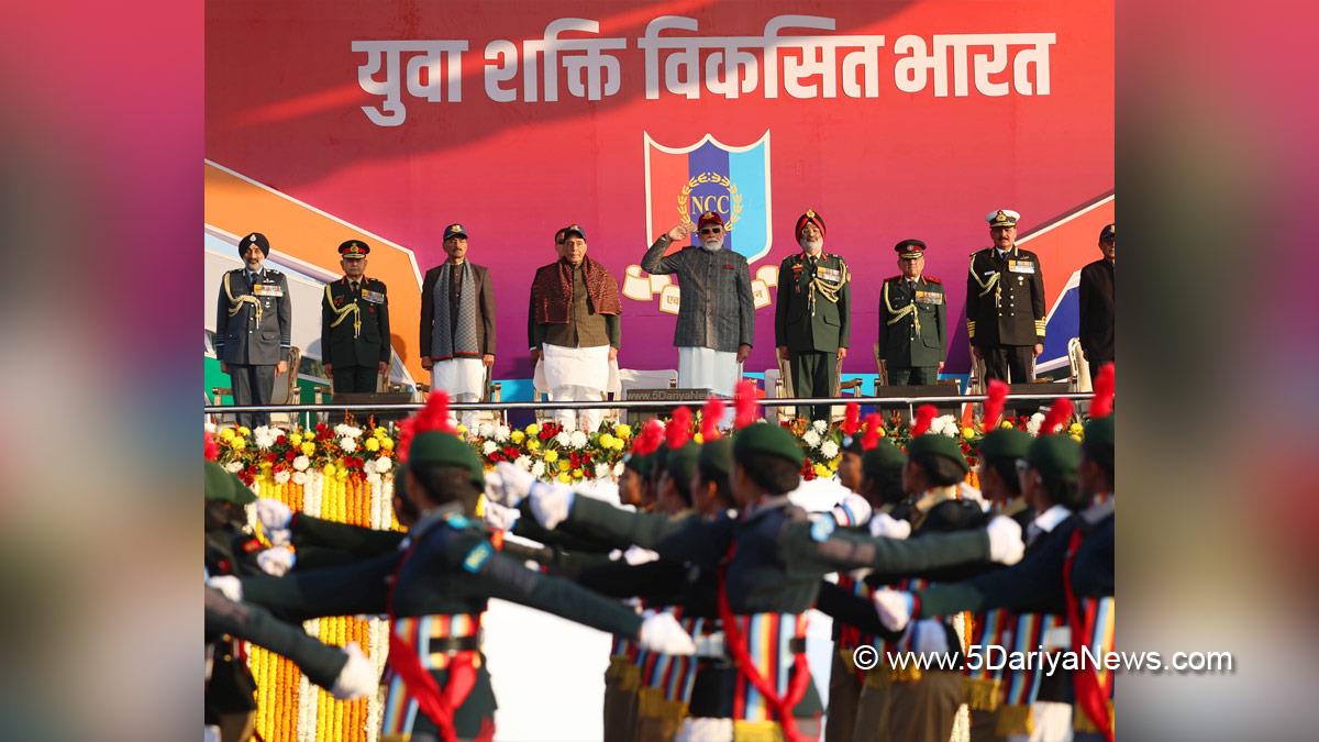 Narendra Modi, Modi, BJP, Bharatiya Janata Party, Prime Minister of India, Prime Minister, Narendra Damodardas Modi, Rajnath Singh, Sanjay Seth, Gen. Anil Chauhan, Gen. Upendra Dwivedi, Air Chief Marshal AP Singh, Admiral Dinesh K Tripathi, Rajesh Kumar Singh, Military, National Cadet Corps, NCC