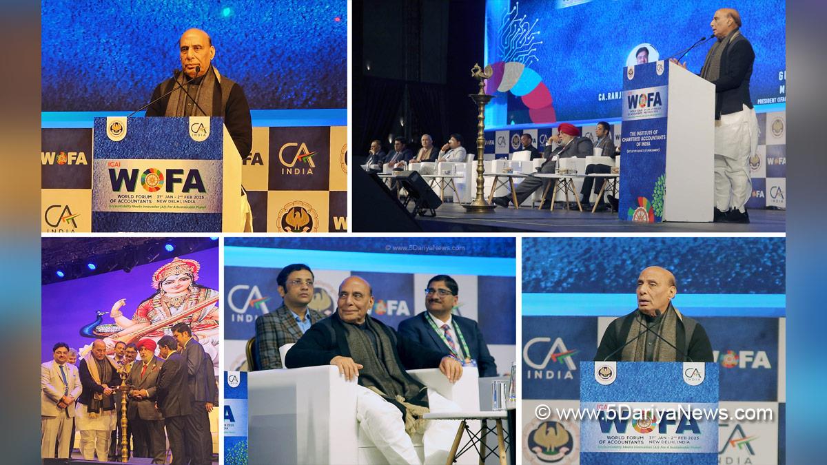 Raksha Mantri Rajnath Singh calls on Chartered Accountants to become strategic advisors and ethical innovators at ICAI