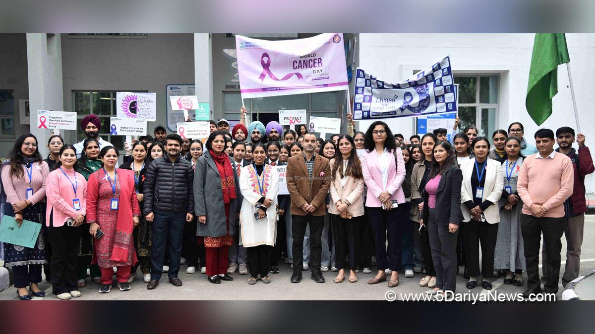 CGC Landran, Landran, Chandigarh Group Of Colleges, Satnam Singh Sandhu, Rashpal Singh Dhaliwal, Chandigarh College of Technology, CCT, World Cancer Day, Cancer Awareness, Livasa Hospital, Fortis Hospital, Breast Cancer