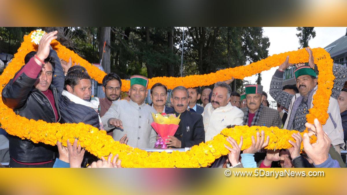 Sukhvinder Singh Sukhu, Himachal Pradesh, Himachal, Congress, Indian National Congress, Himachal Congress, Shimla, Chief Minister of Himachal Pradesh, Rohit Thakur