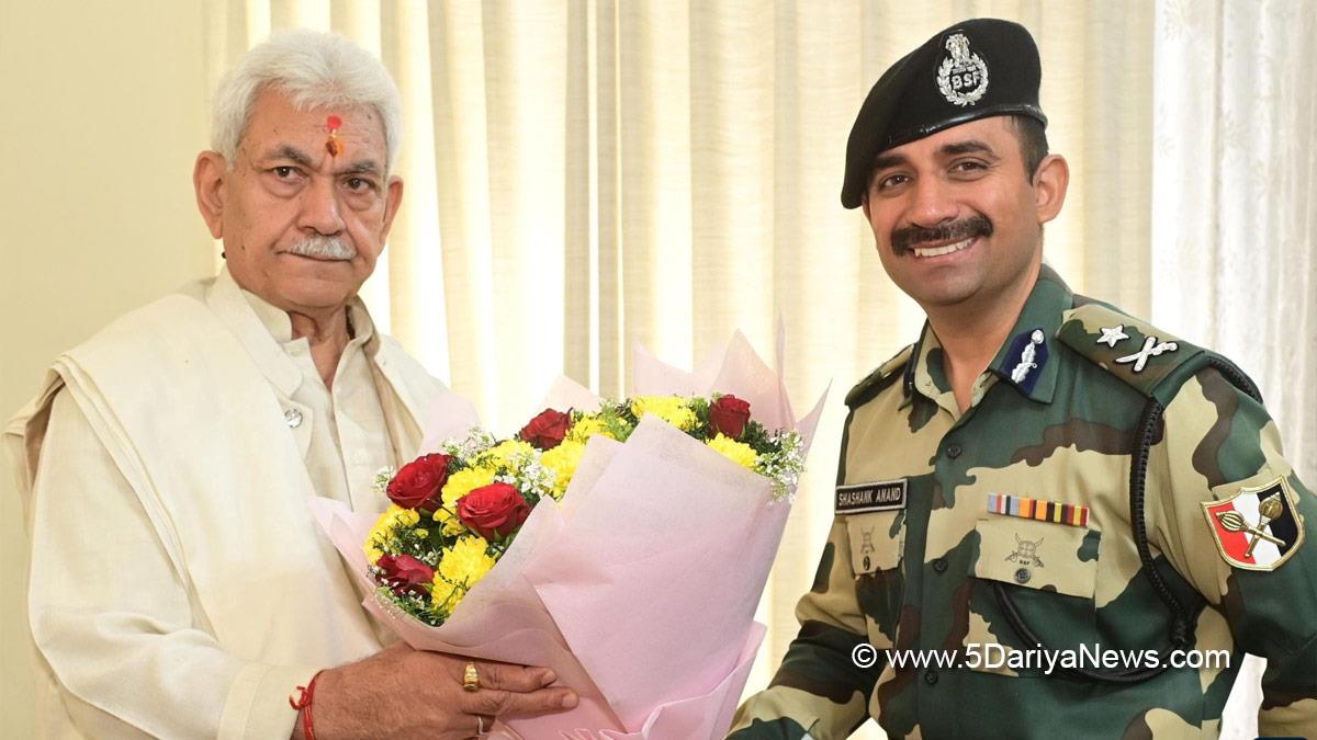 Manoj Sinha, Lieutenant Governor J&K, Raj Bhavan, Jammu, Srinagar, Kashmir, Jammu And Kashmir, Jammu & Kashmir, Shashank Anand, Inspector General, BSF Jammu